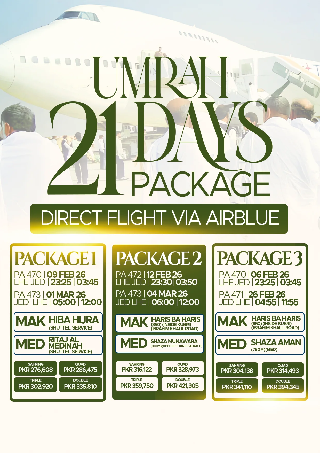 Umrah 21 Days Package Campaign